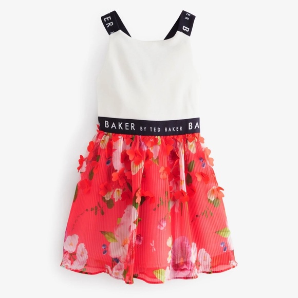 Baker by Ted Baker - 3D Floral Fit & Flare Dress Sz. 12 yrs - Picture 4 of 10